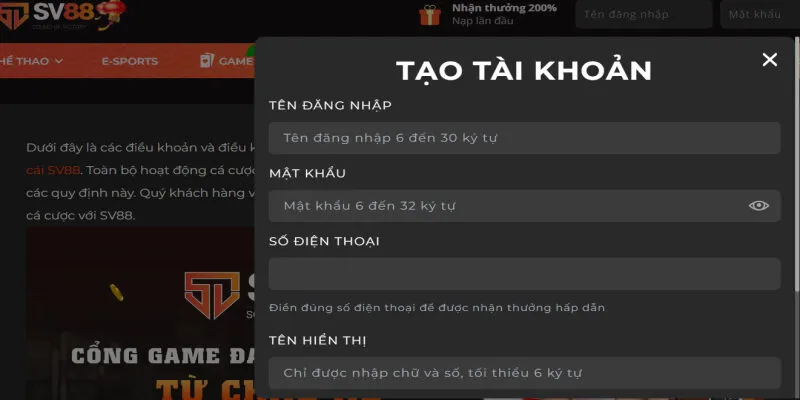 Đăng ký SV88 trên Mobile với IOS hoặc Android Đăng ký SV88 trên Mobile với IOS hoặc Android